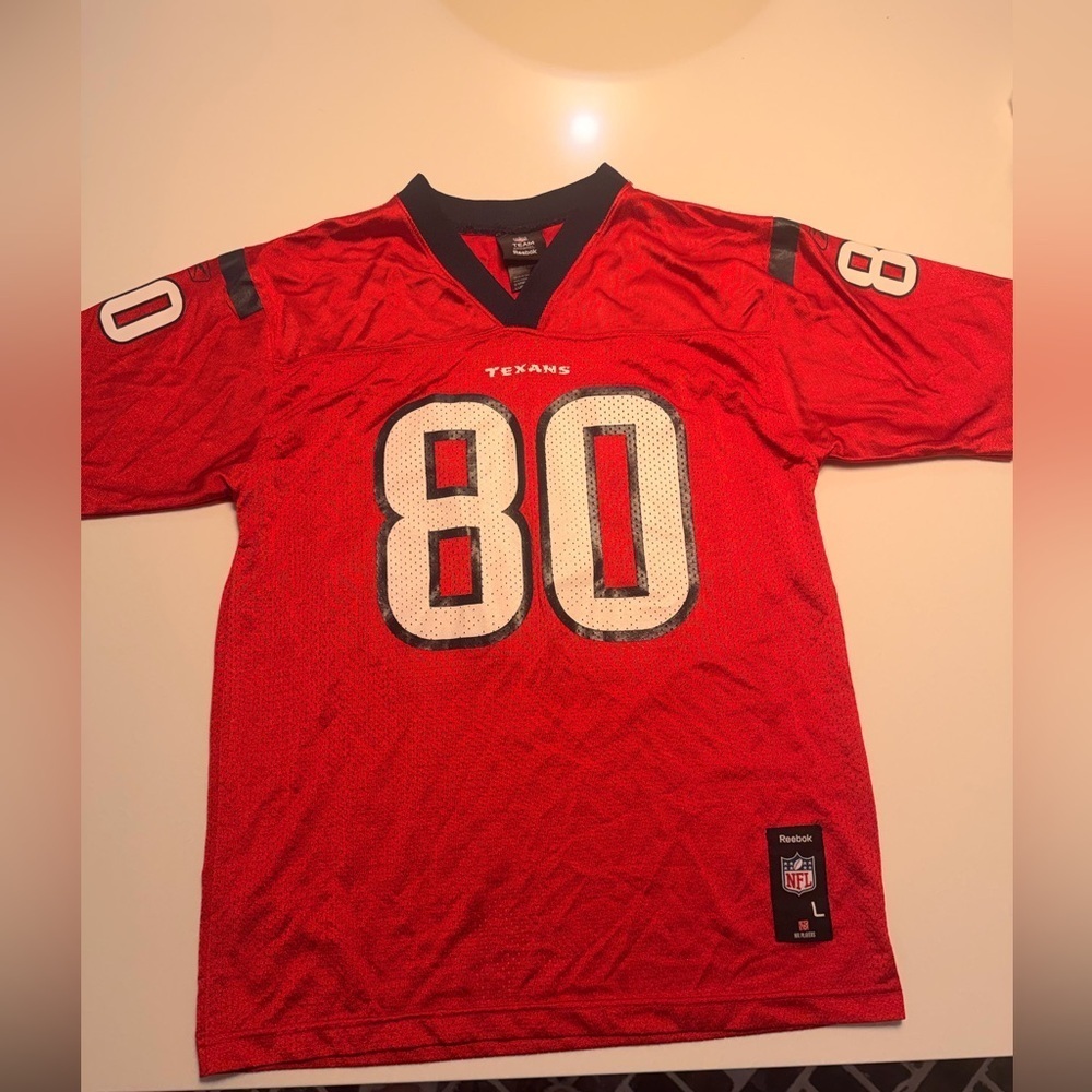 Boys Vintage Andre Johnson #80 Red Jersey L 14-16